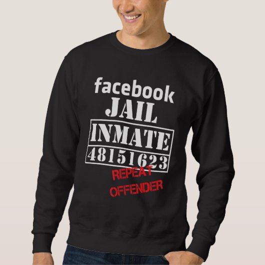 Sweatshirt Détenu de prison de la fb récidive délinquant libé (Devant)