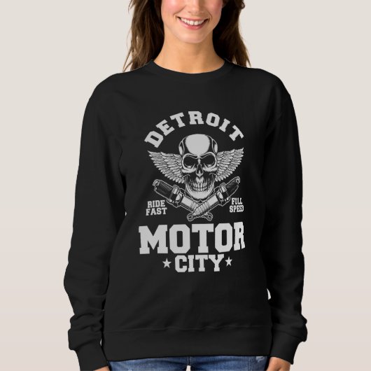 Sweatshirt Détroit Michigan Motor City Spark Plug Ailes Ride (Devant)