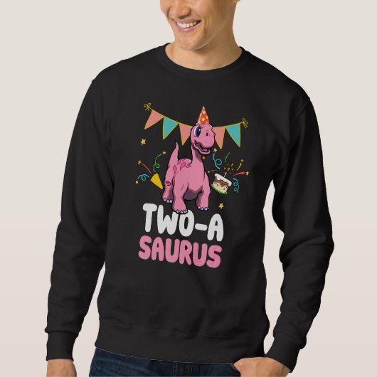 Sweatshirt Deux A Saurus Dinosaur Cute Kiddo Apatosaurus (Devant)