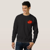Sweatshirt Deux Coeurs Rouges, Graphique Art numérique Modern (Devant entier)