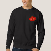 Sweatshirt Deux Coeurs Rouges, Graphique Art numérique Modern (Devant)