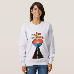 Sweatshirt Deux Coeurs, un voyage - T-shirt amour et aventure