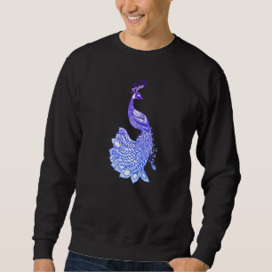 Sweatshirt Deux paons graphisme animal oiseaux mignons