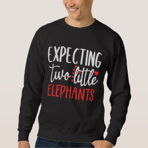 Sweatshirt Deux petits éléphants jumeaux de grossesse