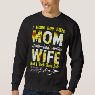Sweatshirt Deux titres Maman et femme Meilleure femme Fête de