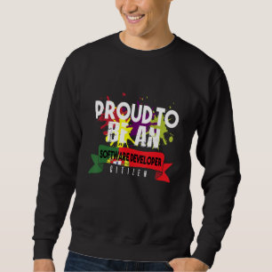 Sweatshirt Développeur de logiciels fier citoyen profession c