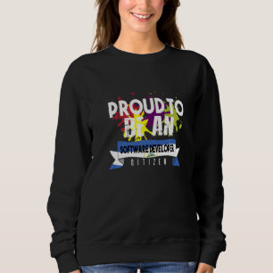 Sweatshirt Développeur de logiciels fier citoyen profession c
