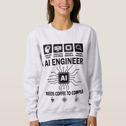 Sweatshirt Développeur Programmeur Codeur Ingénieur en Intell (Devant)