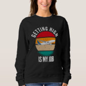 Sweatshirt Devenir Élevé Est Mon Agent De Vol (Devant)