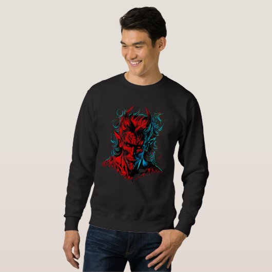 Sweatshirt Devil Red Hell Demon Asmodeus (Devant entier)