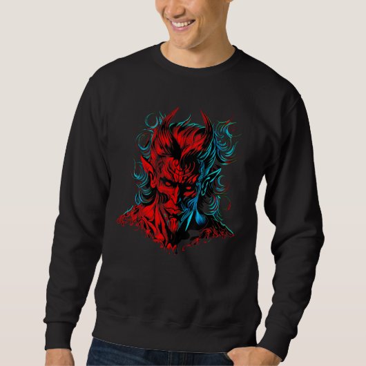 Sweatshirt Devil Red Hell Demon Asmodeus (Devant)