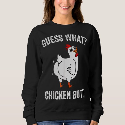 Sweatshirt Devinez Ce Poulet Butt Chicken Farm (Devant)