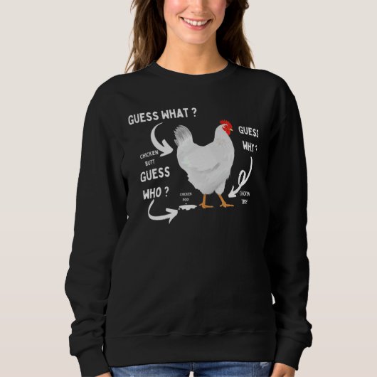 Sweatshirt Devinez Quel Beurre De Poulet, Amoureux Du Poulet (Devant)