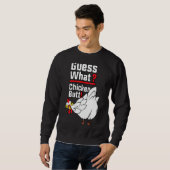 Sweatshirt Devinez quel bouton de poulet 1 (Devant entier)