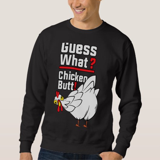 Sweatshirt Devinez quel bouton de poulet 1 (Devant)