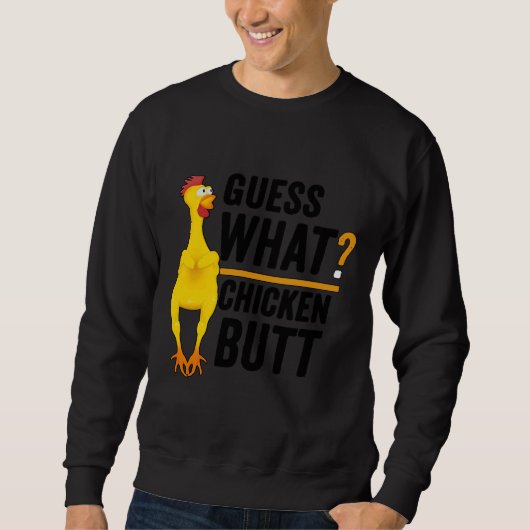 Sweatshirt Devinez quel bouton de poulet 2 (Devant)