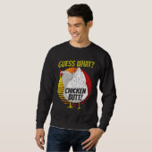 Sweatshirt Devinez quel poulet Butt Poulets Devinez quel chic (Devant entier)