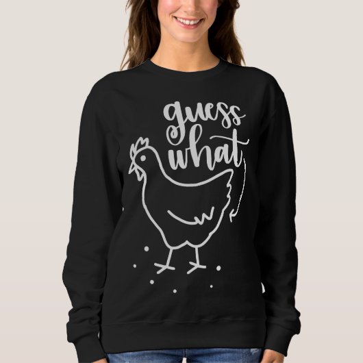 Sweatshirt Devinez quelle ferme de poulets (Devant)