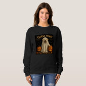 Sweatshirt Devinez qui? Design de chien labrador fantôme Hall (Devant entier)
