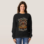 Sweatshirt Devinez quoi Cul de dinde drôle de Thanksgiving  (Devant entier)