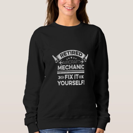 Sweatshirt Devis D'Aéronef Pour Un Technicien D'Aviation Retr (Devant)