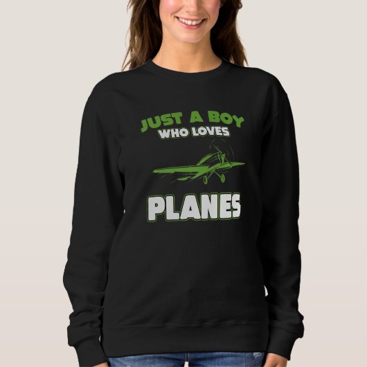 Sweatshirt Devis D'Avion Pour Garçons Avion Avion Avion Avion (Devant)