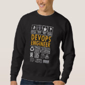 Sweatshirt Devis de codage Devops Ingénieur génie logiciel (Devant)