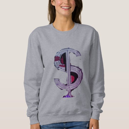 Sweatshirt Devise éblouissante : Conception Colorée Dollar" (Devant)