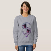 Sweatshirt Devise éblouissante : Conception Colorée Dollar" (Devant entier)