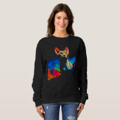 Sweatshirt Devon Rex Cat Art (Devant entier)