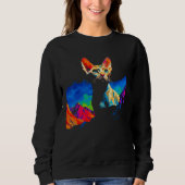 Sweatshirt Devon Rex Cat Art (Devant)