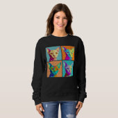 Sweatshirt Devon Rex Pop Illustration Colorful Animal Women (Devant entier)