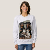 Sweatshirt Devoted Family Pet, Rottweiler (Devant entier)