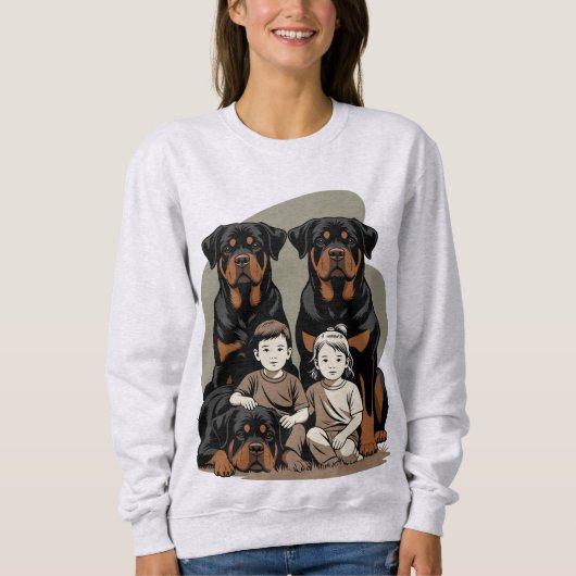 Sweatshirt Devoted Family Pet, Rottweiler (Devant)