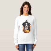 Sweatshirt d'Halloween Chien de Montagne Burnese (Devant entier)