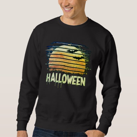 Sweatshirt d'Halloween Éffrayant rétro (Devant)