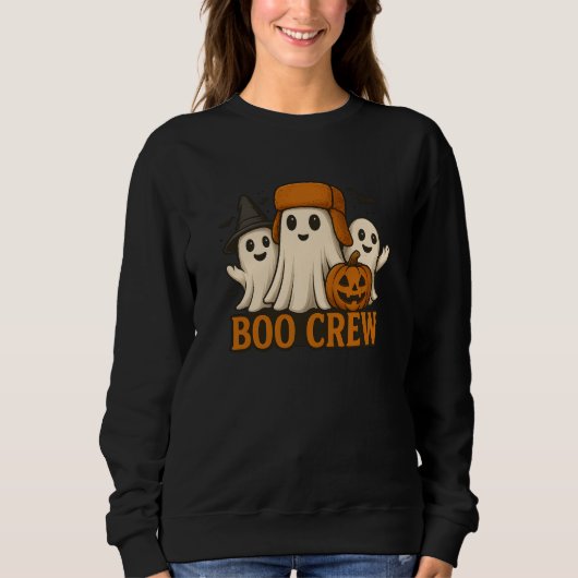 Sweatshirt d'Halloween féminin - Boo Crew (Devant)
