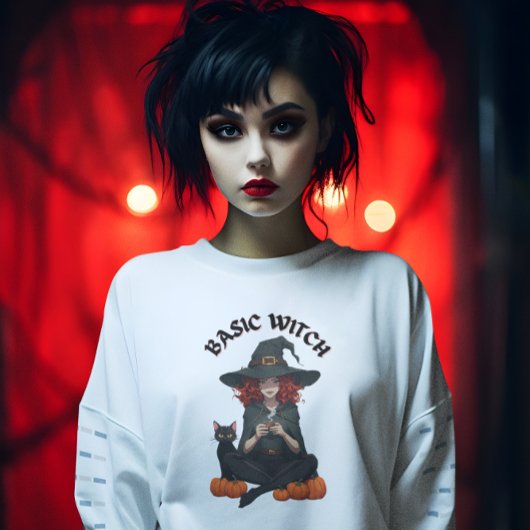 Sweatshirt d'Halloween sorcière de base