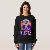 Sweatshirt Dia de los muertos Modern colourful Skull (Devant entier)