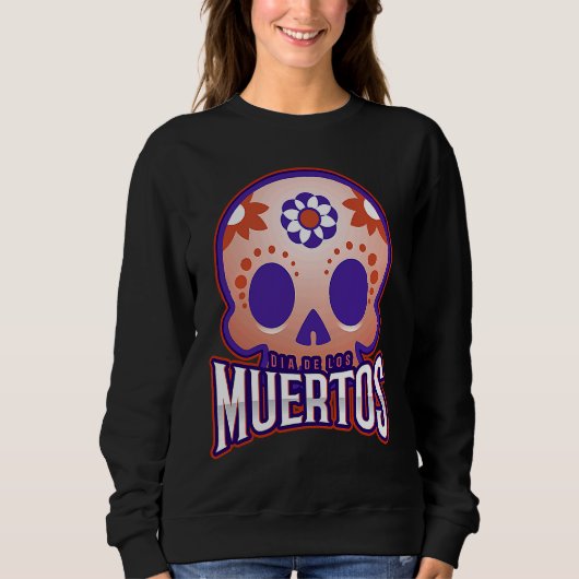 Sweatshirt Dia de los muertos Modern colourful Skull (Devant)