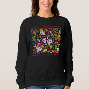 Sweatshirt Dia De Los Muertos Motif Cool Mexicaine Journée De