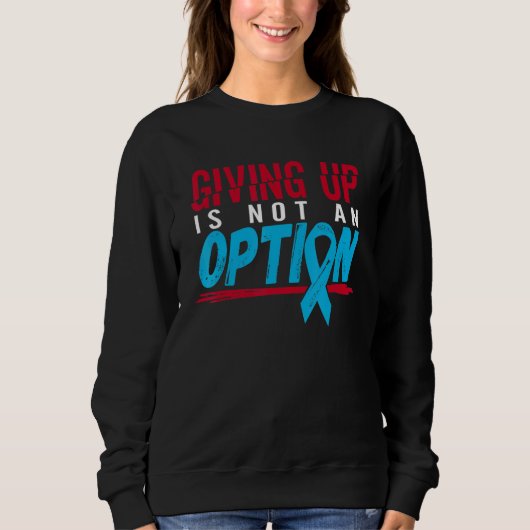 Sweatshirt Diabetes Awareness Blue Ribbon T1D Warrior (Devant)