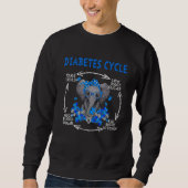 Sweatshirt Diabetes Cycle  Elephant Blue Awareness Insulin Wa (Devant)