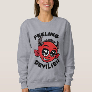 Sweatshirt Diable Mignon Qui Sourit