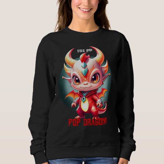 Sweatshirt Diablotin de feu - Pop Dragon (Devant)