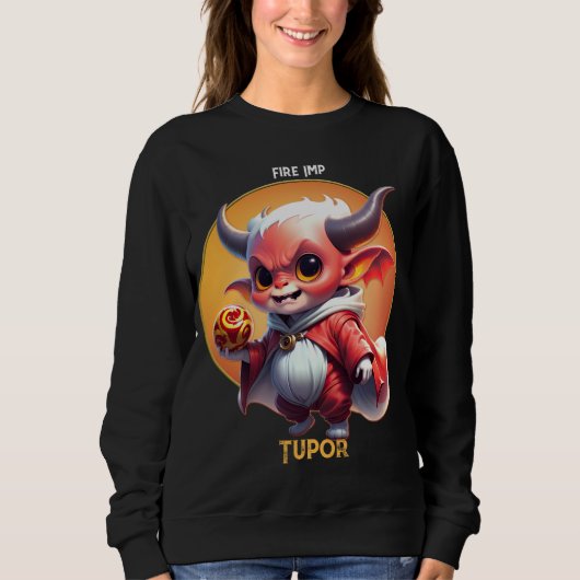Sweatshirt Diablotin de feu : Tupor (Devant)