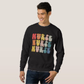 Sweatshirt Dialysis Nurse Life Groovy Dialysis Nurse Week (Devant entier)