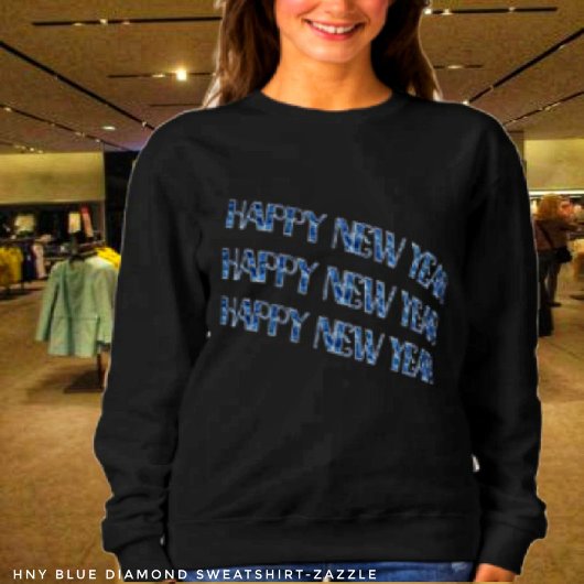 Sweatshirt Diamant bleu HNY