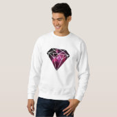 Sweatshirt Diamant rose de galaxie (Devant entier)