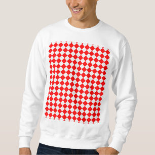 Sweatshirt Diamant rouge et blanc Motif par Shirley Taylor